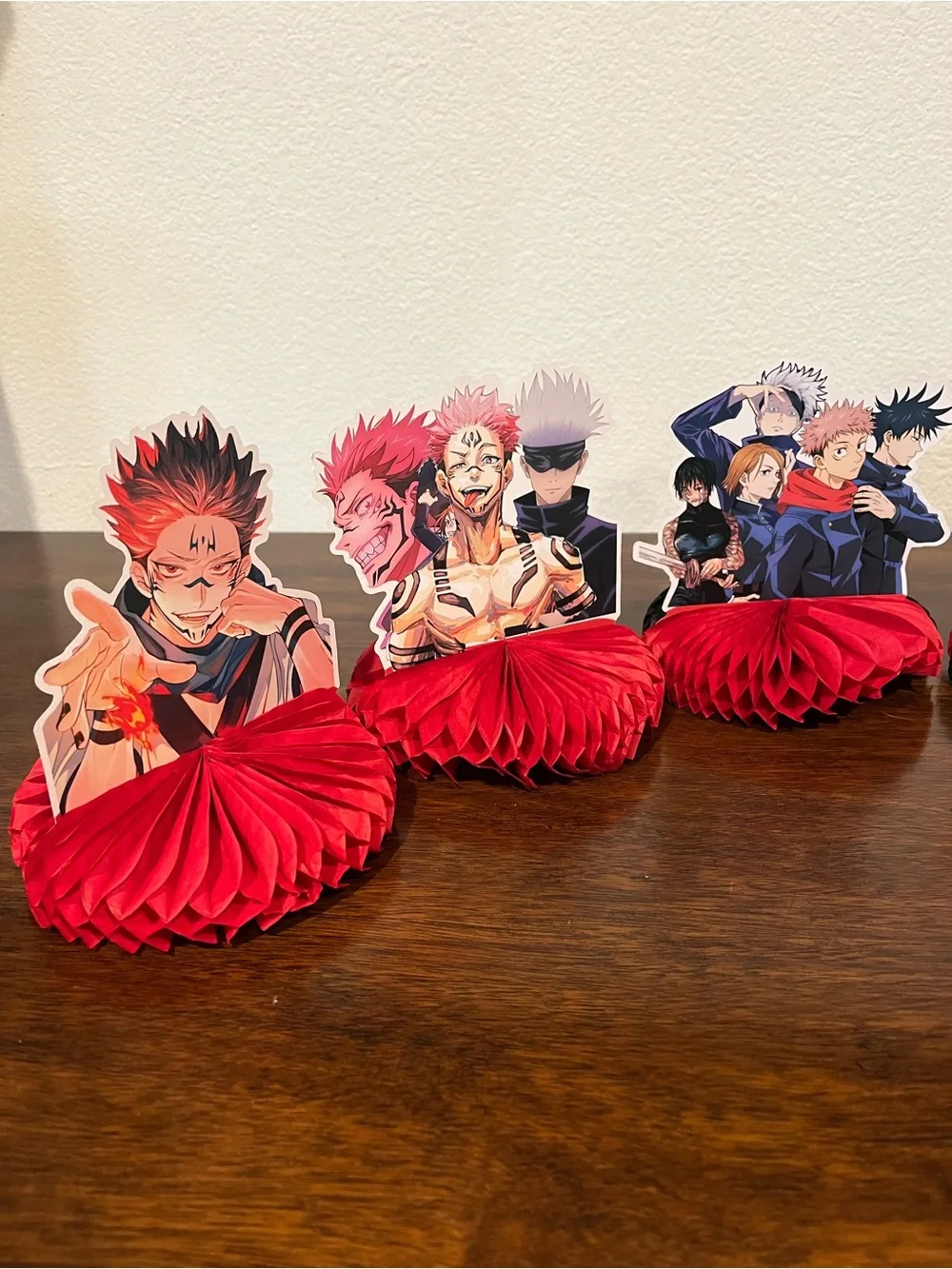 Jujutsu Kaisen Table Centerpieces - Red & Black Anime Set Party Decorations
